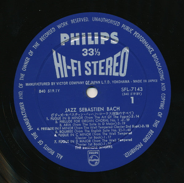 Les Swingle Singers - Jazz Sebastian Bach (Vinyl, LP, Album) Very Good Plus (VG+) / Good Plus (G+)