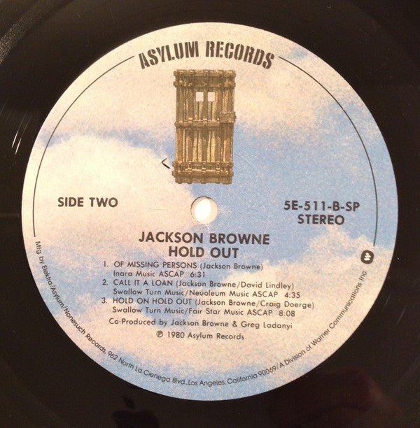 Jackson Browne - Hold Out (Vinyl, LP, Album, Stereo) Very Good (VG) / Very Good (VG)