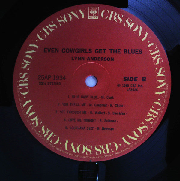 Lynn Anderson - Even Cowgirls Get The Blues (Vinyl, LP, Album) Near Mint (NM or M-) / Very Good Plus (VG+)