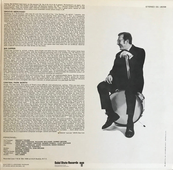 Thad Jones / Mel Lewis Orchestra - Central Park North (Vinyl, LP, Album) Good Plus (G+) / Very Good (VG)