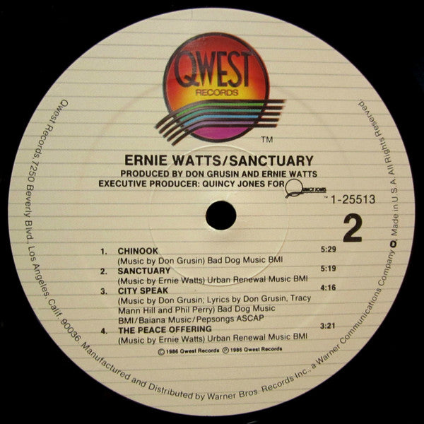 Ernie Watts - Sanctuary (Vinyl, LP, Album)