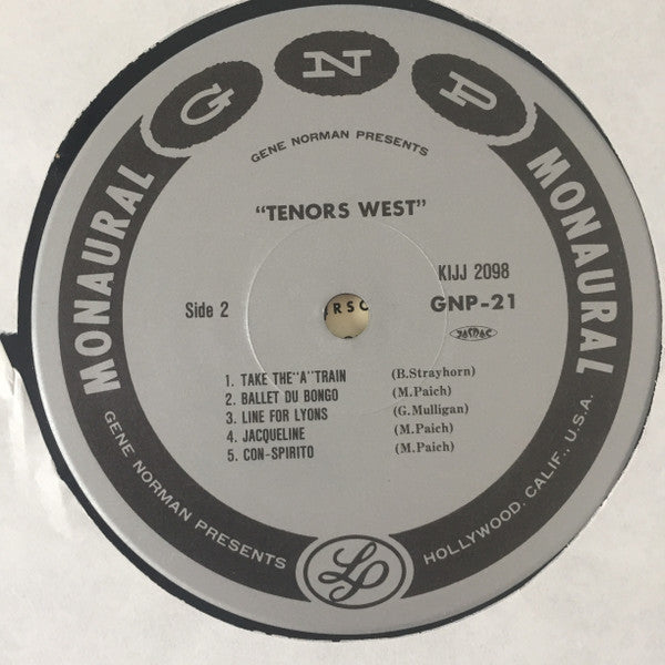 Jimmy Giuffre - Tenors West (Vinyl, LP, Album, Reissue, Mono) Very Good Plus (VG+) / Very Good Plus (VG+)
