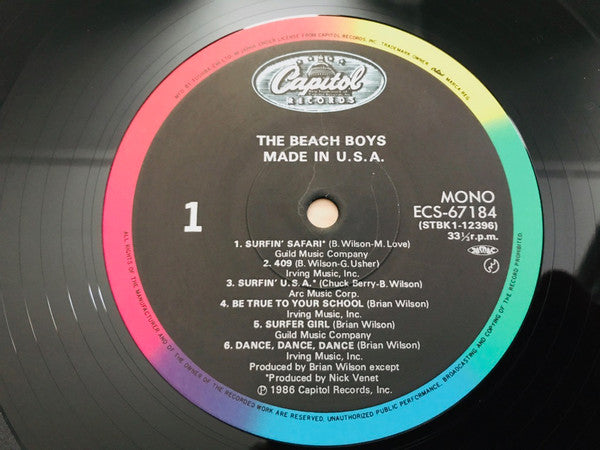 The Beach Boys - Made In U.S.A. (2xVinyl, LP, Album, Compilation, Stereo, Mono) Very Good Plus (VG+) / Very Good Plus (VG+)