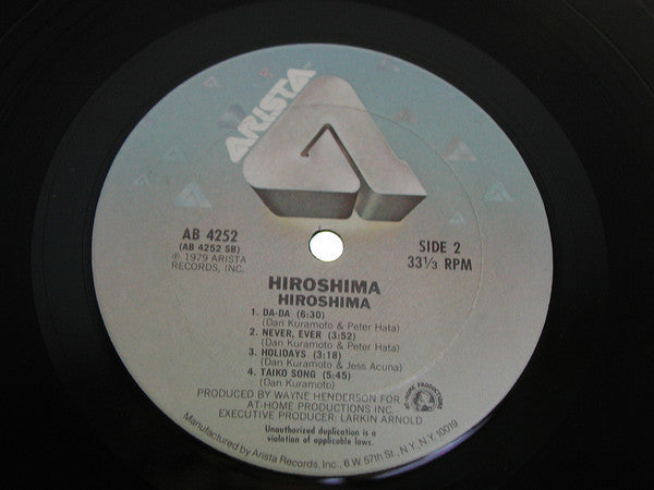 Hiroshima (3) - Hiroshima (Vinyl, LP, Album, Stereo) Very Good (VG) / Very Good (VG)