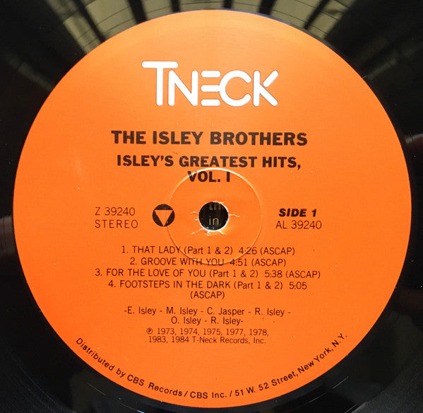 The Isley Brothers - Isley's Greatest Hits, Vol. 1 (Vinyl, LP, Compilation, Reissue, Stereo) Very Good Plus (VG+) / Very Good (VG)