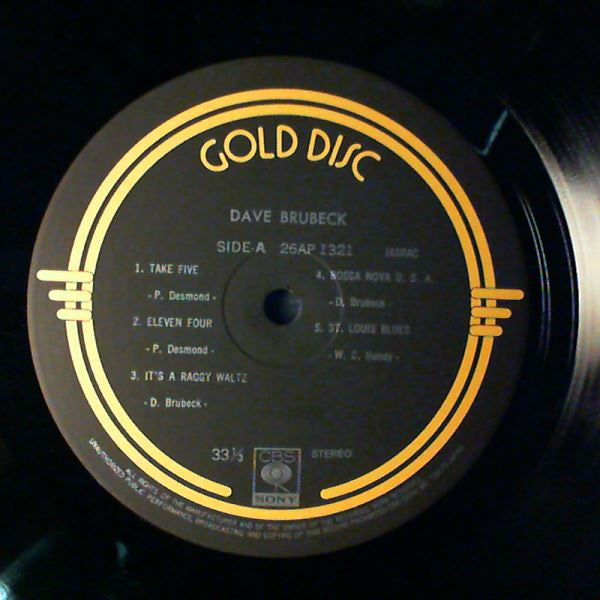 Dave Brubeck - Gold Disc (Vinyl, LP, Compilation, Reissue, Stereo)