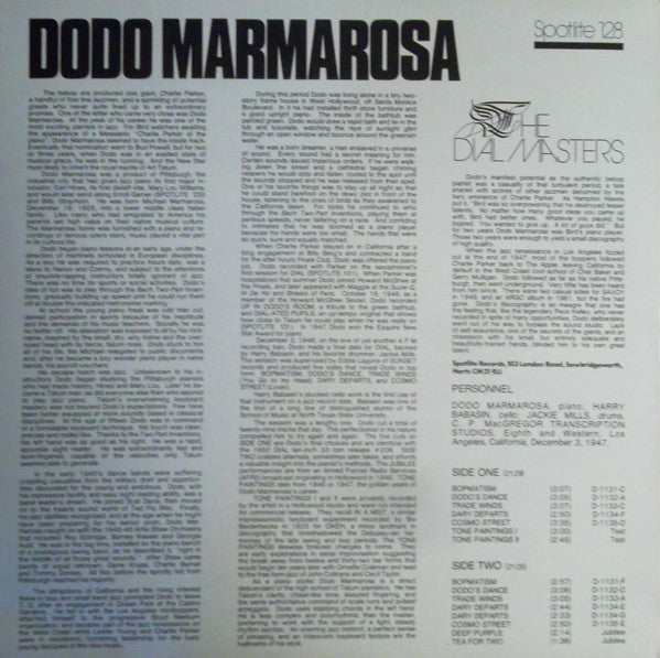 Dodo Marmarosa - The Dial Masters (Vinyl, LP) Very Good Plus (VG+) / Very Good Plus (VG+)
