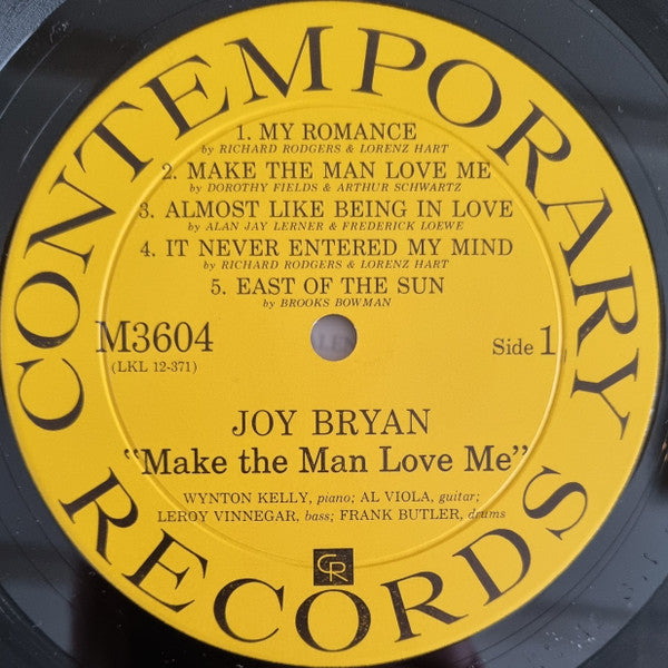 Joy Bryan - Make The Man Love Me (Vinyl, LP, Album, Mono) Good Plus (G+) / Very Good (VG)