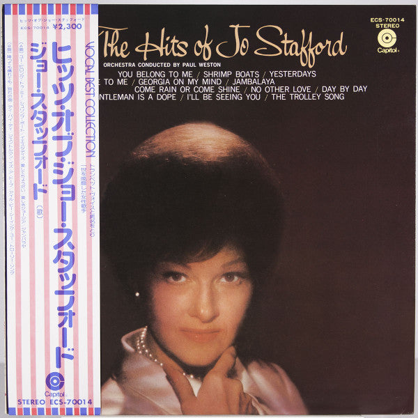 Jo Stafford - The Hits Of Jo Stafford (Vinyl, LP, Album, Reissue, Mono) Very Good Plus (VG+) / Very Good (VG)