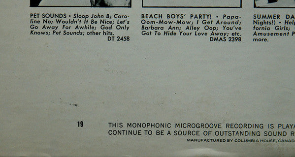 The Beach Boys - Best Of The Beach Boys - Vol. 1 (Vinyl, LP, Compilation, Reissue, Stereo) Very Good Plus (VG+) / Very Good Plus (VG+)