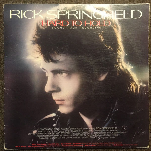 Rick Springfield - Hard To Hold - Soundtrack Recording (Vinyl, LP, Album, Stereo) Very Good (VG) / Very Good (VG)