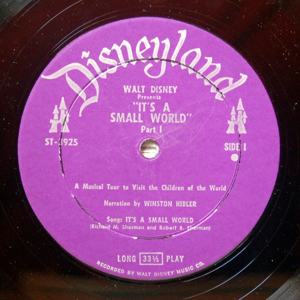 Winston Hibler - It's A Small World (Vinyl, LP, Album, Reissue, Mono) Good Plus (G+) / Good Plus (G+)