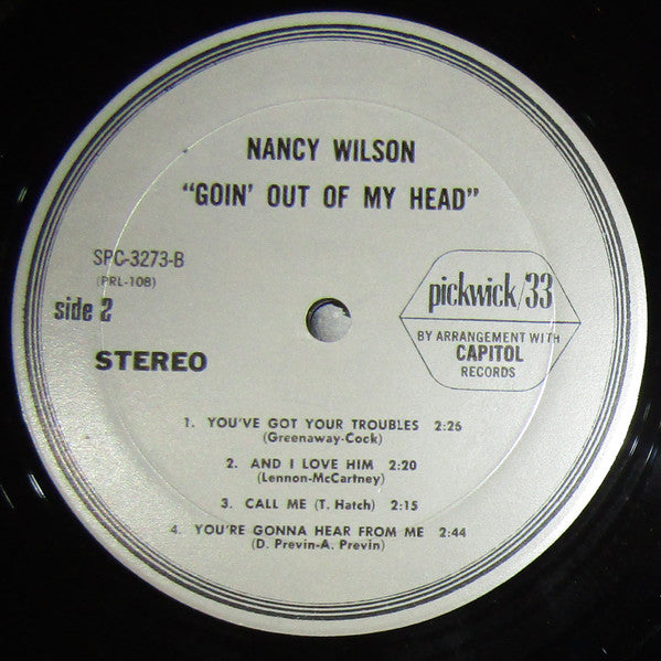 Nancy Wilson - Goin' Out Of My Head (Vinyl, LP, Album, Stereo) Very Good (VG) / Very Good (VG)