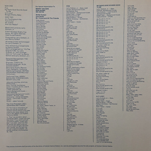 Graham Central Station - My Radio Sure Sounds Good To Me (Vinyl, LP, Album) Very Good Plus (VG+) / Very Good Plus (VG+)