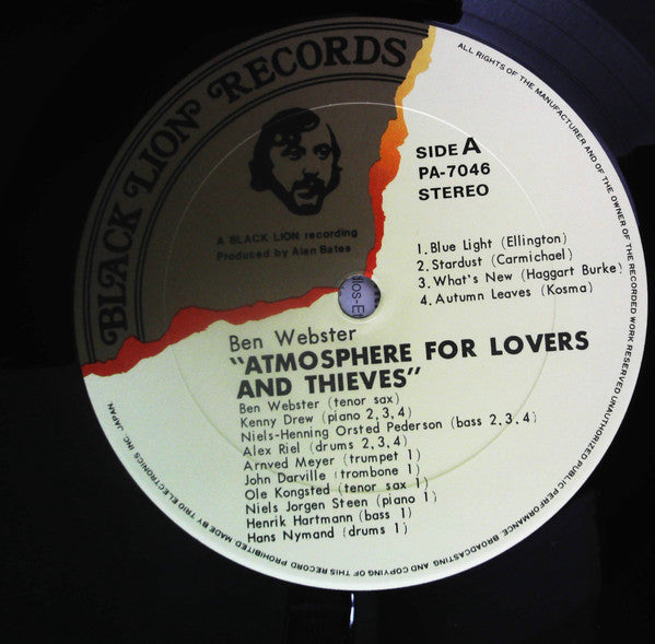Ben Webster - Atmosphere For Lovers And Thieves (Vinyl, LP, Album, Reissue, Stereo) Very Good Plus (VG+) / Very Good Plus (VG+)