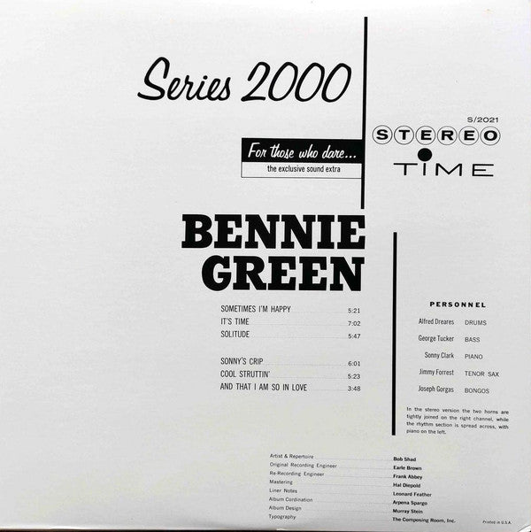 Bennie Green - Bennie Green (Vinyl, LP, Album, Mono) Very Good Plus (VG+) / Very Good Plus (VG+)