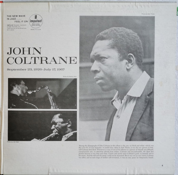 John Coltrane - Expression (Vinyl, LP, Album, Reissue, Stereo) Very Good (VG) / Very Good (VG)