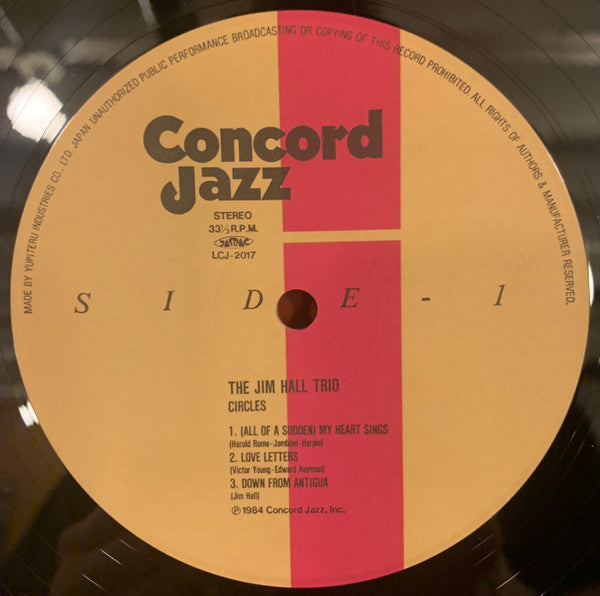 Jim Hall Trio - Circles (Vinyl, LP, Album)