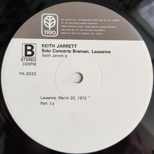 Keith Jarrett - Solo Concerts: Bremen / Lausanne (3xVinyl, Box Set, LP, Album, Promo) Very Good Plus (VG+) / Very Good Plus (VG+)
