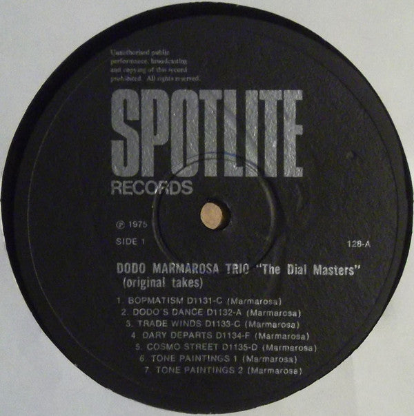 Dodo Marmarosa - The Dial Masters (Vinyl, LP) Very Good Plus (VG+) / Very Good Plus (VG+)