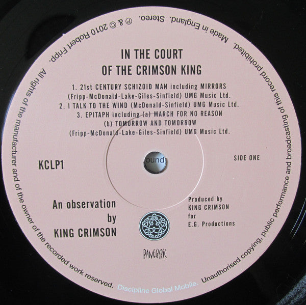 King Crimson - In The Court Of The Crimson King (An Observation By King Crimson) (Vinyl, LP, Album, Reissue, Stereo) Very Good Plus (VG+) / Near Mint (NM or M-)