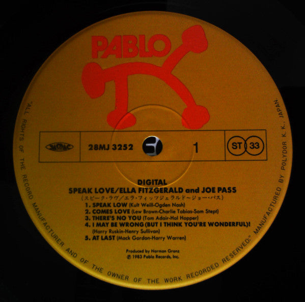 Ella Fitzgerald - Speak Love (Vinyl, LP, Album, Stereo) Very Good (VG) / Very Good (VG)