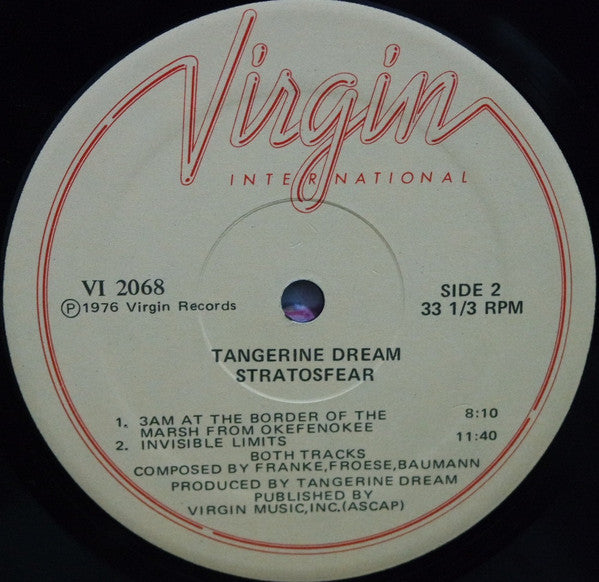 Tangerine Dream - Stratosfear (Vinyl, LP, Album, Reissue) Very Good (VG) / Very Good (VG)