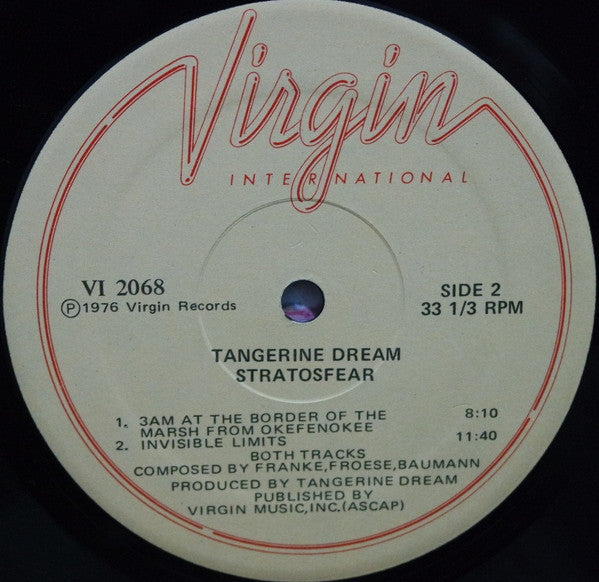 Tangerine Dream - Stratosfear (Vinyl, LP, Album, Reissue) Very Good (VG) / Very Good (VG)