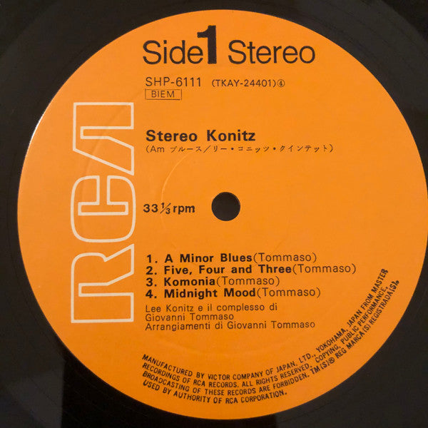 Lee Konitz - Stereokonitz (Vinyl, LP, Album, Stereo) Very Good Plus (VG+) / Very Good (VG)