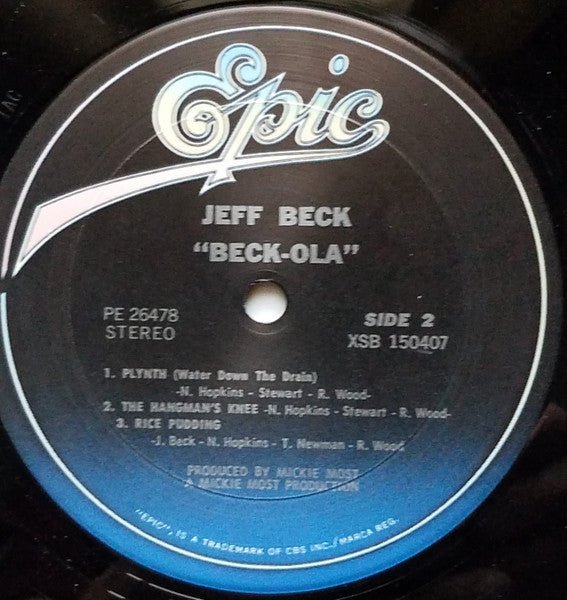 Jeff Beck Group - Beck-Ola (Vinyl, LP, Album, Reissue, Stereo) Very Good Plus (VG+) / Very Good (VG)