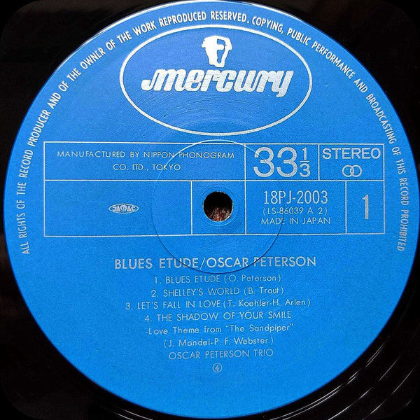 Oscar Peterson - Blues Etude (Vinyl, LP, Album, Reissue, Stereo) Very Good Plus (VG+) / Very Good (VG)