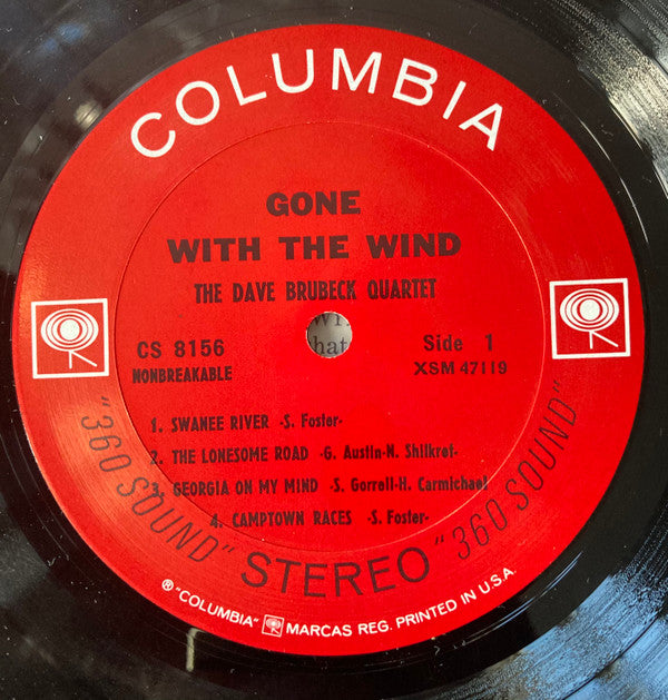 The Dave Brubeck Quartet - Gone With The Wind (Vinyl, LP, Album, Reissue, Stereo) Very Good Plus (VG+) / Very Good Plus (VG+)