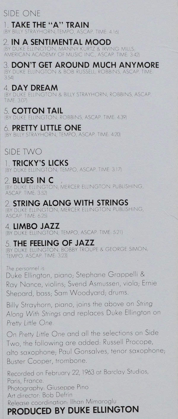 Duke Ellington - Duke Ellington's Jazz Violin Session (Vinyl, LP, Album) Near Mint (NM or M-) / Very Good Plus (VG+)