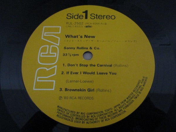 Sonny Rollins - What's New? (Vinyl, LP, Album, Stereo) Very Good Plus (VG+) / Very Good (VG)