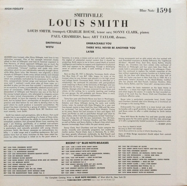 Louis Smith (2) - Smithville (Vinyl, LP, Album, Reissue, Mono)