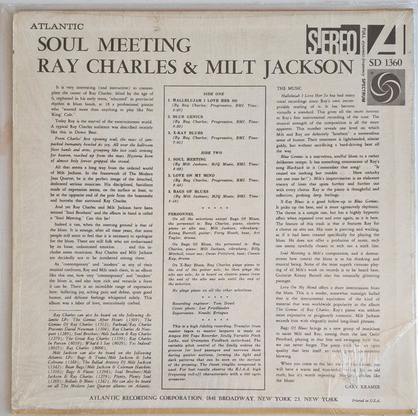 Ray Charles - Soul Meeting (Vinyl, LP, Album, Reissue, Stereo) Very Good Plus (VG+) / Very Good (VG)