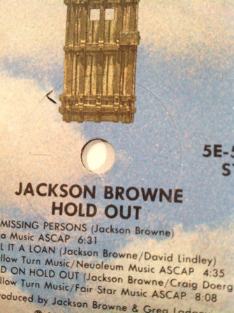 Jackson Browne - Hold Out (Vinyl, LP, Album, Stereo) Very Good (VG) / Very Good (VG)