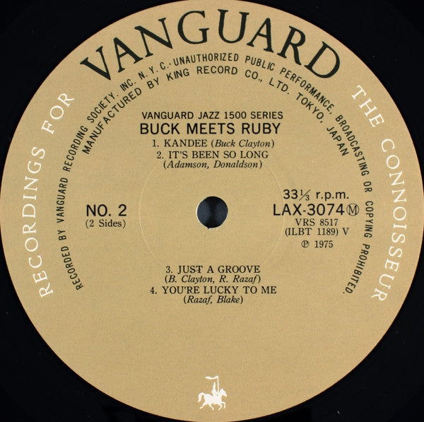Buck Clayton's Band - Buck Meets Ruby (Vinyl, LP, Album, Reissue, Mono) Near Mint (NM or M-) / Very Good Plus (VG+)