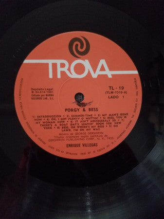 Enrique Villegas - Porgy & Bess (Vinyl, LP, Album) Very Good Plus (VG+) / Very Good Plus (VG+)