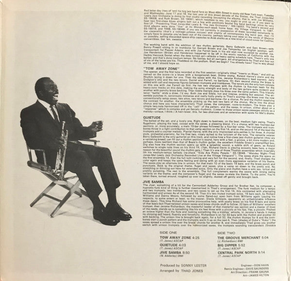 Thad Jones / Mel Lewis Orchestra - Central Park North (Vinyl, LP, Album) Good Plus (G+) / Very Good (VG)