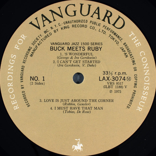 Buck Clayton's Band - Buck Meets Ruby (Vinyl, LP, Album, Reissue, Mono) Near Mint (NM or M-) / Very Good Plus (VG+)