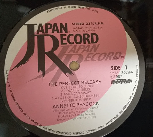 Annette Peacock - The Perfect Release (Vinyl, LP, Album, Reissue) Near Mint (NM or M-) / Very Good Plus (VG+)