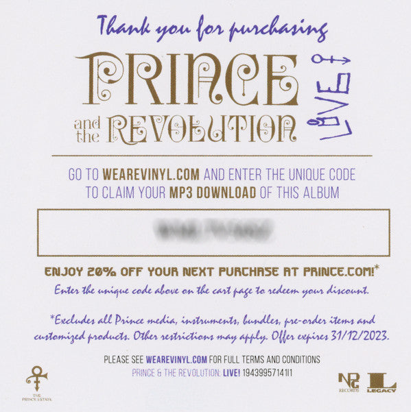 Prince And The Revolution - Live (3xVinyl, Box Set, LP, Album, Reissue, Remastered, Stereo) Near Mint (NM or M-) / Near Mint (NM or M-)