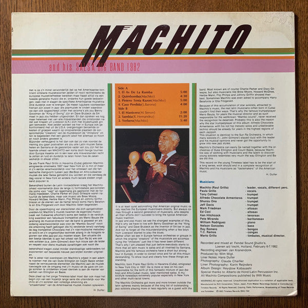 Machito And His Salsa Big Band - Machito And His Salsa Big Band 1982 (Vinyl, LP, Album, Stereo) Very Good Plus (VG+) / Very Good (VG)