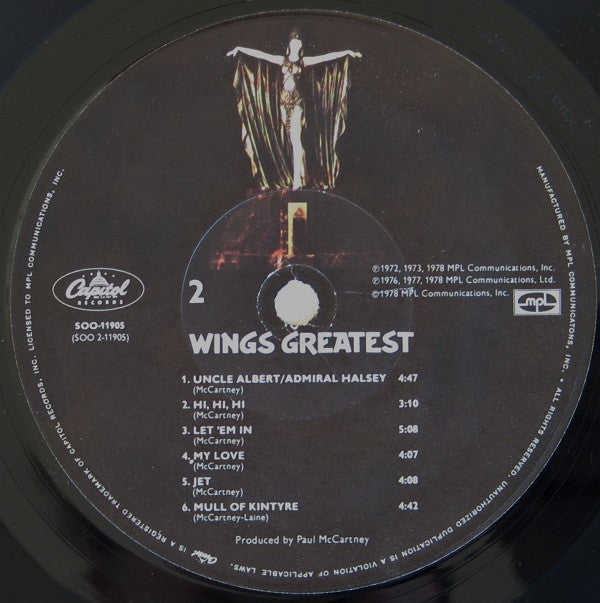 Wings (2) - Wings Greatest (Vinyl, LP, Compilation) Very Good (VG) / Very Good Plus (VG+)