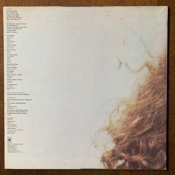 Carole King - Rhymes & Reasons (Vinyl, LP, Album) Good Plus (G+) / Very Good (VG)