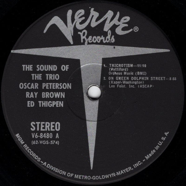 Oscar Peterson - The Sound Of The Trio (Vinyl, LP, Album, Stereo) Very Good (VG) / Good Plus (G+)
