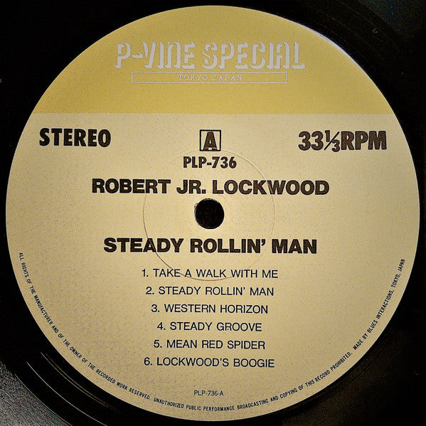 Robert Lockwood Jr. - Steady Rollin' Man (Vinyl, LP, Album, Reissue) Very Good Plus (VG+) / Very Good (VG)
