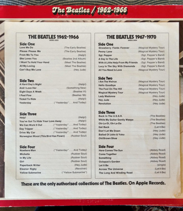 The Beatles - 1962-1966 (Vinyl, LP, Compilation)