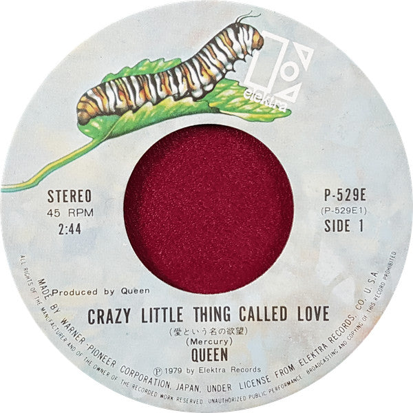 Queen - Crazy Little Thing Called Love (Vinyl, 7", 45 RPM, Single) Very Good Plus (VG+) / Very Good Plus (VG+)